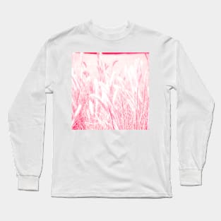 Fountain Grass in pink Long Sleeve T-Shirt